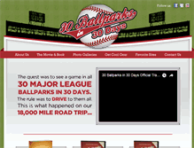 Tablet Screenshot of 30ballparks30days.com